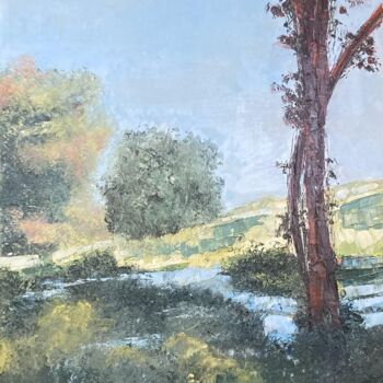 Painting titled "Reflets # 4" by Guillaume De Baudus, Original Artwork, Oil