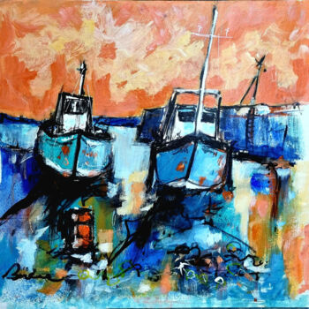 Painting titled "marée basse" by Patrick Briere, Original Artwork, Acrylic