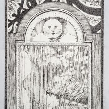 Drawing titled "Elsa Broustet_L'hor…" by Elsa Broustet, Original Artwork, Ink