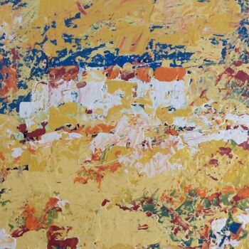Painting titled "Sourire tranquille" by Eve Paradowski, Original Artwork, Acrylic Mounted on Wood Stretcher frame