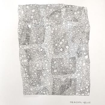 Painting titled "URBS II" by Pierre Bastaroli, Original Artwork, Marker