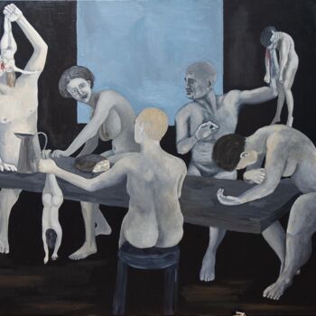 Peinture intitulée "les geants" par Guillaume Cord, Œuvre d'art originale, Acrylique