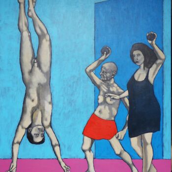 Painting titled "lapidation" by Guillaume Cord, Original Artwork, Acrylic