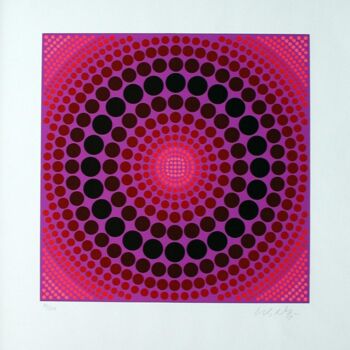 Drawing titled "Koeroek" by Victor Vasarely, Original Artwork, Paper