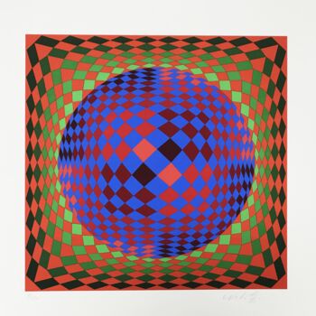 Printmaking titled "Guigass" by Victor Vasarely, Original Artwork, Screenprinting