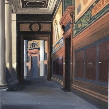 Painting titled "Les lumières de Sai…" by Sophie Cousineau, Original Artwork, Oil Mounted on Wood Stretcher frame