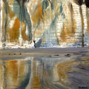 Painting titled "paréidolie n°30 - f…" by Benoît Moreau, Original Artwork, Fabric Mounted on Wood Stretcher frame