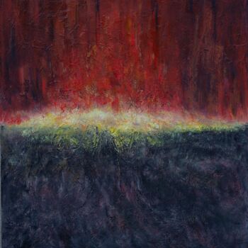 Peinture intitulée "Le feu rouge/The re…" par  Bricart, Œuvre d'art originale, Huile