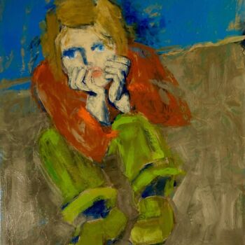 Peinture intitulée "Dans ses rêves" par Ludmila Ternano Dolgova, Œuvre d'art originale, Acrylique
