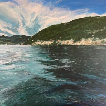 Peinture intitulée "Lago di Como" par Rein-Jan Prins, Œuvre d'art originale, Acrylique