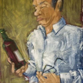 Painting titled "La dégustation " by Ludmila Ternano Dolgova, Original Artwork