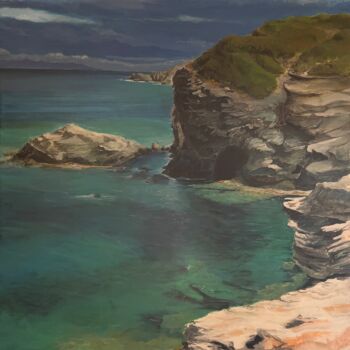 Painting titled "Cap corse" by Rein-Jan Prins, Original Artwork, Acrylic