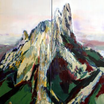 Painting titled "dentelles" by Jean-Yves Belliard, Original Artwork, Oil