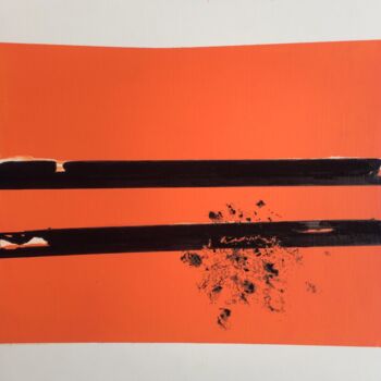 Painting titled "Lignes" by Pierre Bastaroli, Original Artwork, Acrylic