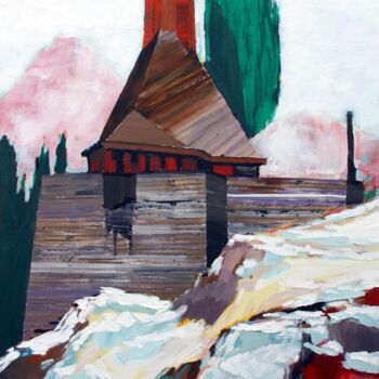 Painting titled "Lac Tahoe " by Jean-Yves Belliard, Original Artwork, Oil