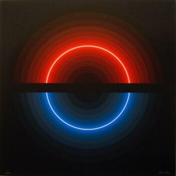 Printmaking titled "Couleur Lumière 3" by Horacio Garcia Rossi Garcia Rossi, Original Artwork, Screenprinting