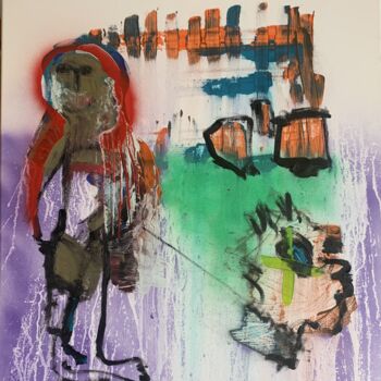 Painting titled "Lost control" by Frédéric Batard, Original Artwork, Oil
