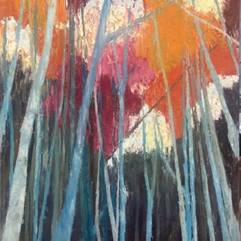 Peinture intitulée "sous bois 24 " par Guillaume De Baudus, Œuvre d'art originale, Huile