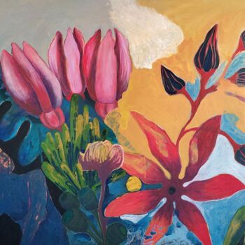 Peinture intitulée "Shelter 1" par Delphine Epron, Œuvre d'art originale, Acrylique