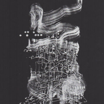 Drawing titled "La tour " by Rodin Sotolongo Zapata, Original Artwork, Ink