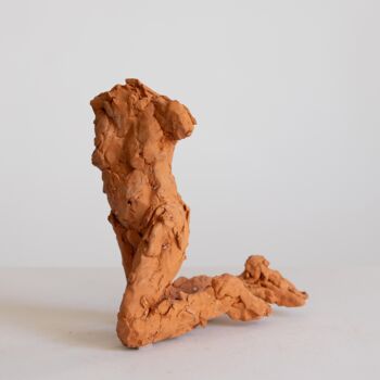 Sculpture intitulée "la prière en son él…" par Dominique Ganiage, Œuvre d'art originale, Argile