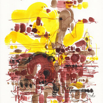Drawing titled "sans titre" by Rodin Sotolongo Zapata, Original Artwork, Ink