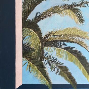 Painting titled "palmes" by Olivier Morel Pellen, Original Artwork, Acrylic
