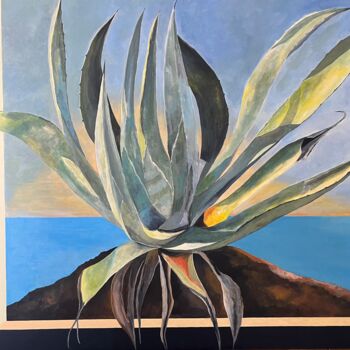 Peinture intitulée "Agave sunset" par Olivier Morel Pellen, Œuvre d'art originale, Acrylique