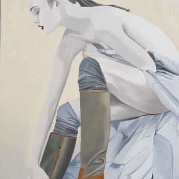 Peinture intitulée "BELLE " par Maryline Campagnola, Œuvre d'art originale, Huile