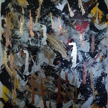 Painting titled "CUIVRE ET ARGENT" by Jean Marc Bramy, Original Artwork, Acrylic