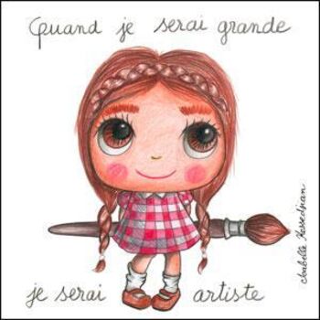 Painting titled "Autoportrait" by Isabelle Kessedjian, Original Artwork, Aluminium