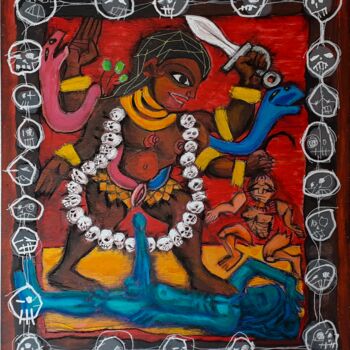 Painting titled "KALI (I)" by Alvaro Alarcon Figueroa, Original Artwork, Acrylic