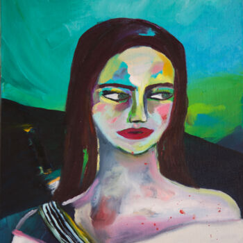 Painting titled "Judith" by Alice Grenier Nebout, Original Artwork, Oil