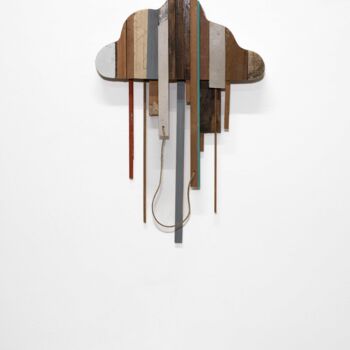 Sculpture titled "De bout de bois" by Cyrille Martin, Original Artwork, Fabric