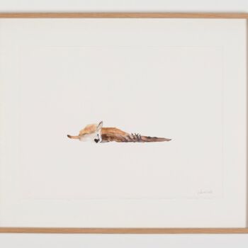 Painting titled "La Mort dans l'Âme…" by Ali Cherri, Original Artwork, Watercolor