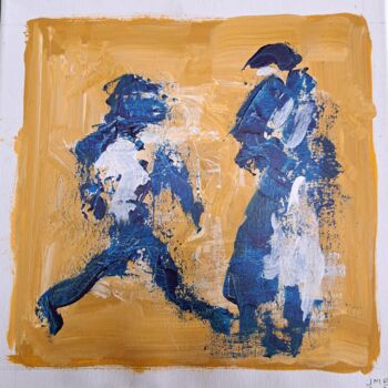 Painting titled "RENCONTRE" by Jean Marc Bramy, Original Artwork, Acrylic