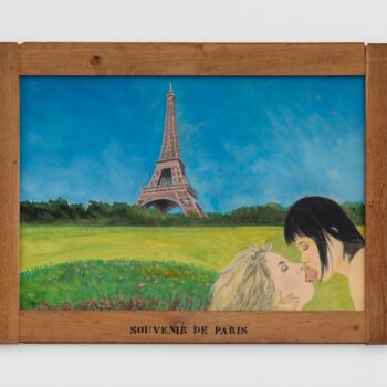 Painting titled "Souvenir de Paris" by Francis Marshall, Original Artwork, Acrylic