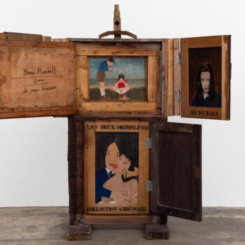 Sculpture titled "Le placard du Salon" by Francis Marshall, Original Artwork, Acrylic