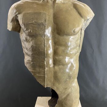 Sculpture titled "Torse Spartiate " by Jean Gabriel Mondié, Original Artwork, Bronze