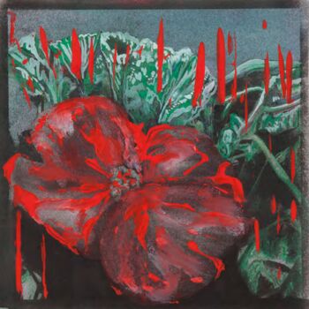 Dessin intitulée "Fleurs #8, 2018 " par Marie-Jeanne  Caprasse, Œuvre d'art originale, Encre