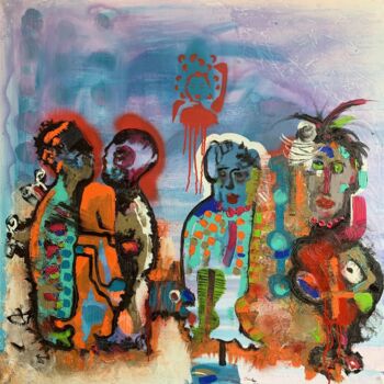 Painting titled "Anywhere out of the…" by Frédéric Batard, Original Artwork, Oil