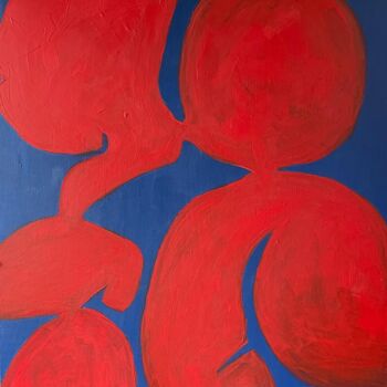 Painting titled "Le Baiser  R/B" by Danie Faurie, Original Artwork, Acrylic
