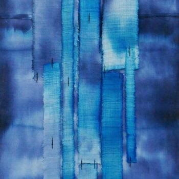 Drawing titled "BLEU NUMERO 4" by Swid, Original Artwork, Ink
