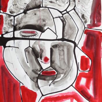 Painting titled "Sans titre" by Ilya Grinberg, Original Artwork, Gouache