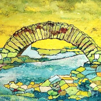 Collages titled "Pont n°8" by Spazi, Original Artwork, Collages