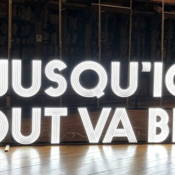 Sculpture titled "Jusqu'ici tout va b…" by Renaud Auguste-Dormeuil, Original Artwork, Aluminium