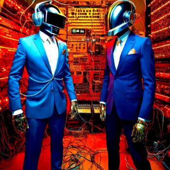 Photography titled "Daft Punk Fashion W…" by Hiroshi, Original Artwork, Aluminium