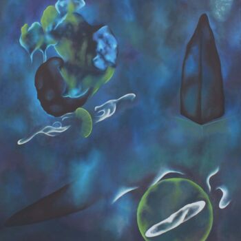 Painting titled "Concretion_Lucie Du…" by Lucie Duban, Original Artwork, Oil