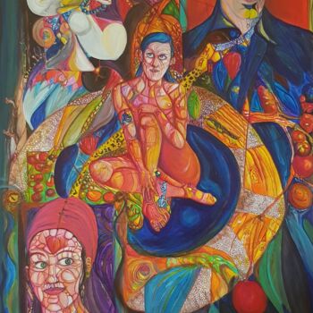 Painting titled "Attirance - first s…" by Treca, Original Artwork, Acrylic