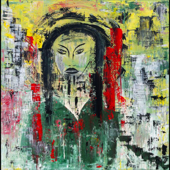 Painting titled "REGARD SUR LE MONDE " by Isabelle Taieb Nicolaï, Original Artwork, Acrylic